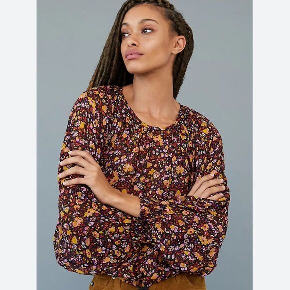 Anthropologie Pauline Balloon-Sleeved Blouse - Picture 1 of 11